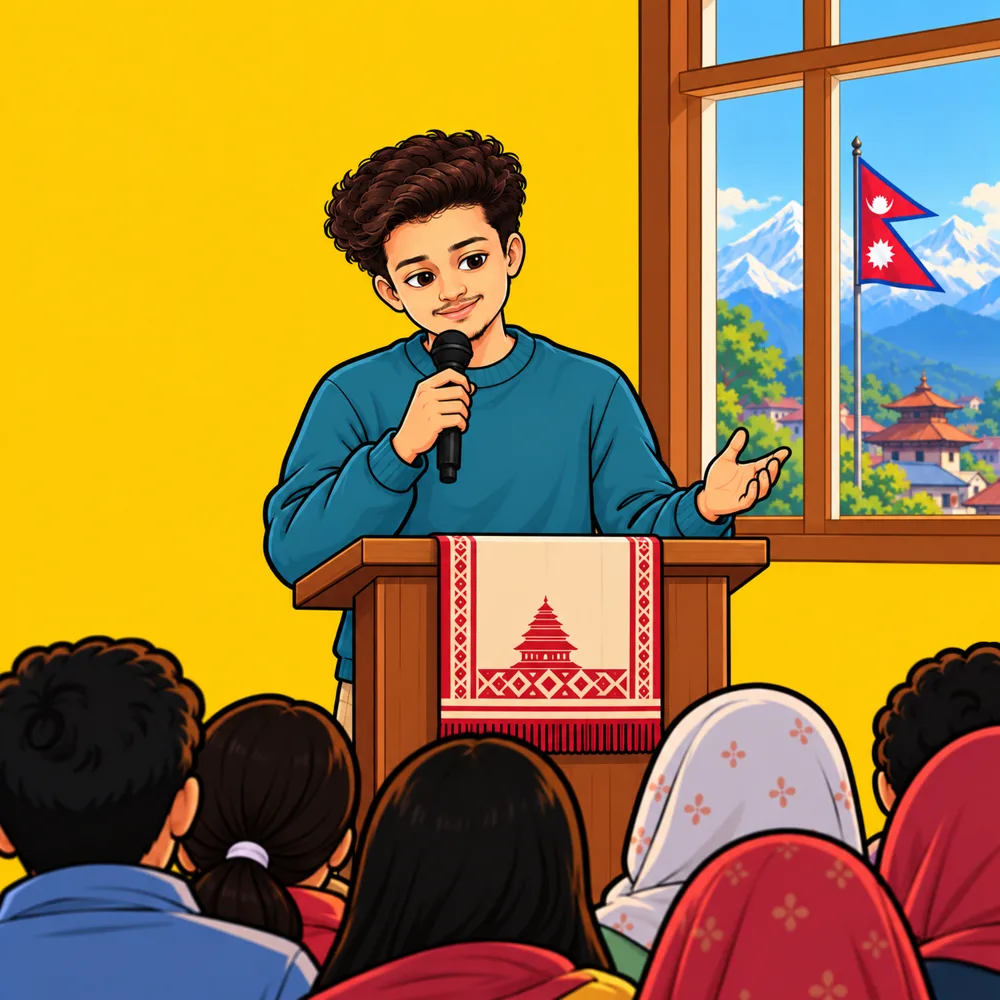 Sharing my testimony in Nepal